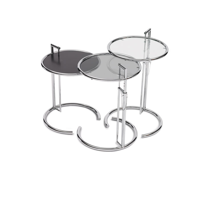 Classicon adjustable-table-e-1027-glass-clear-smoked-metal