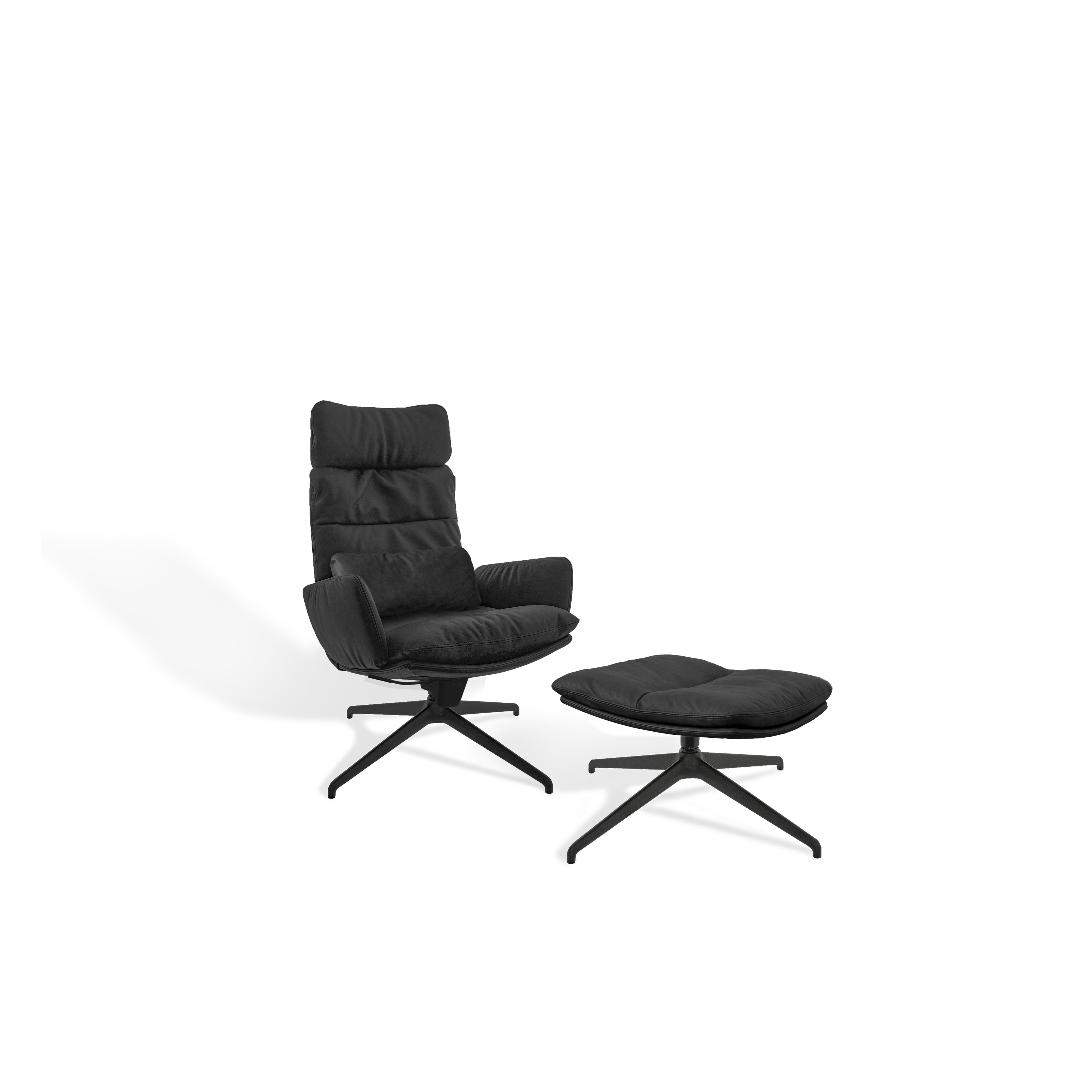 KFF ARVA Lounge Sessel Drehgestell schwarz