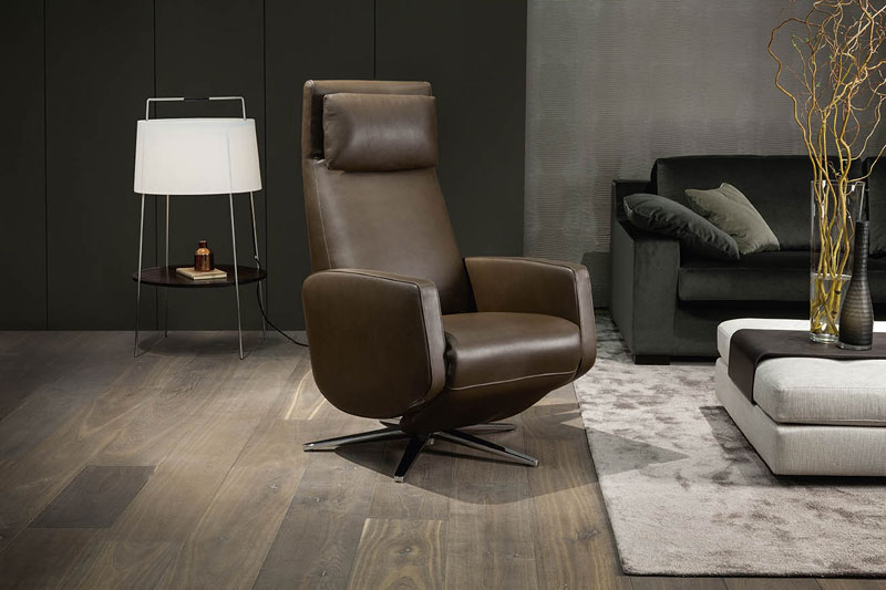 Bielefelder Werkstaetten Sessel Relaxsessel George Leder braun