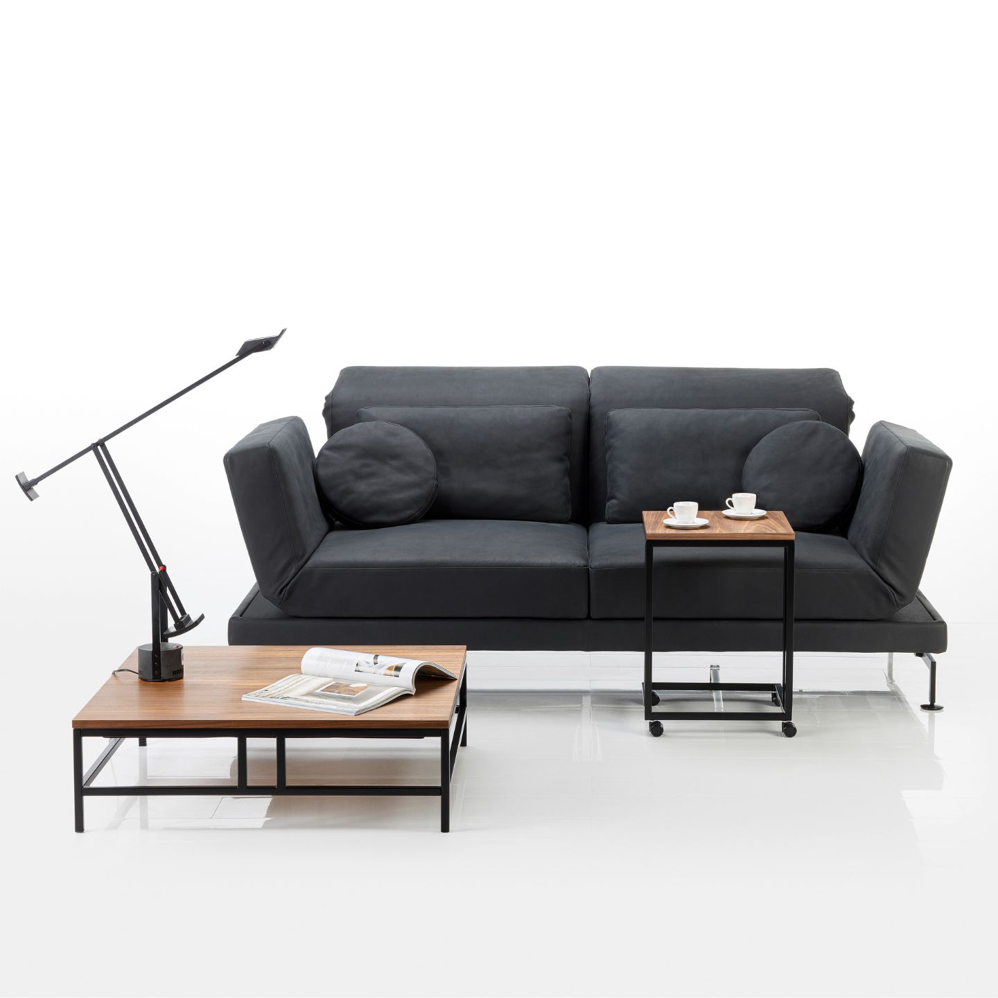 brühl Sofa Moule Zweisitzer schwarz Stoff