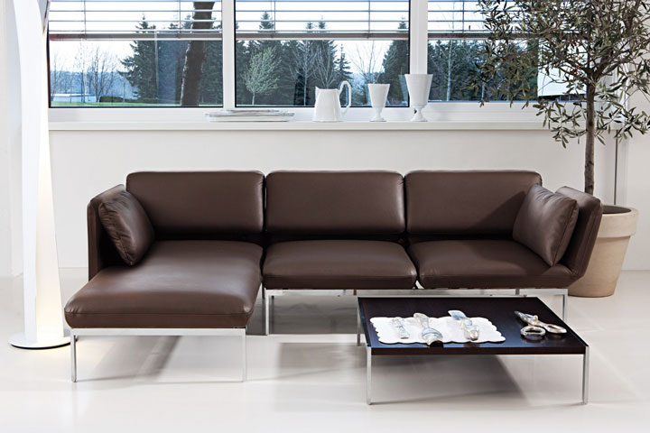 brühl Sofa roro braun Leder Ecksofa